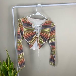 Halibuy Striped Long Sleeve Shirt | Size Xs